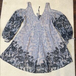 Angie Gray and Black Floral Dress